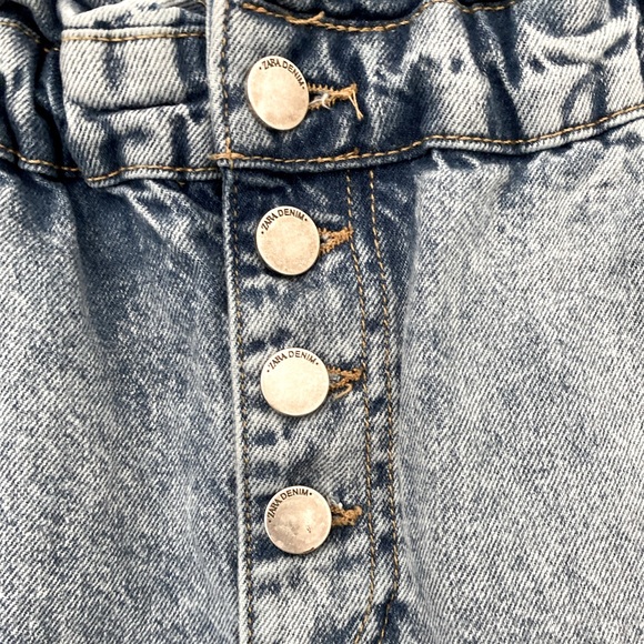 Zara Paper Bag Waist Mom Jeans - Picture 2 of 5